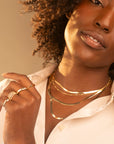 14k Herringbone Necklace