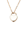 14k Padlock Heart Necklace