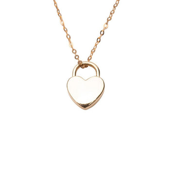 14k Padlock Heart Necklace