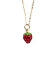 14k Gold Strawberry Necklace