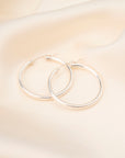 Silver 3mm Clasp Hoops