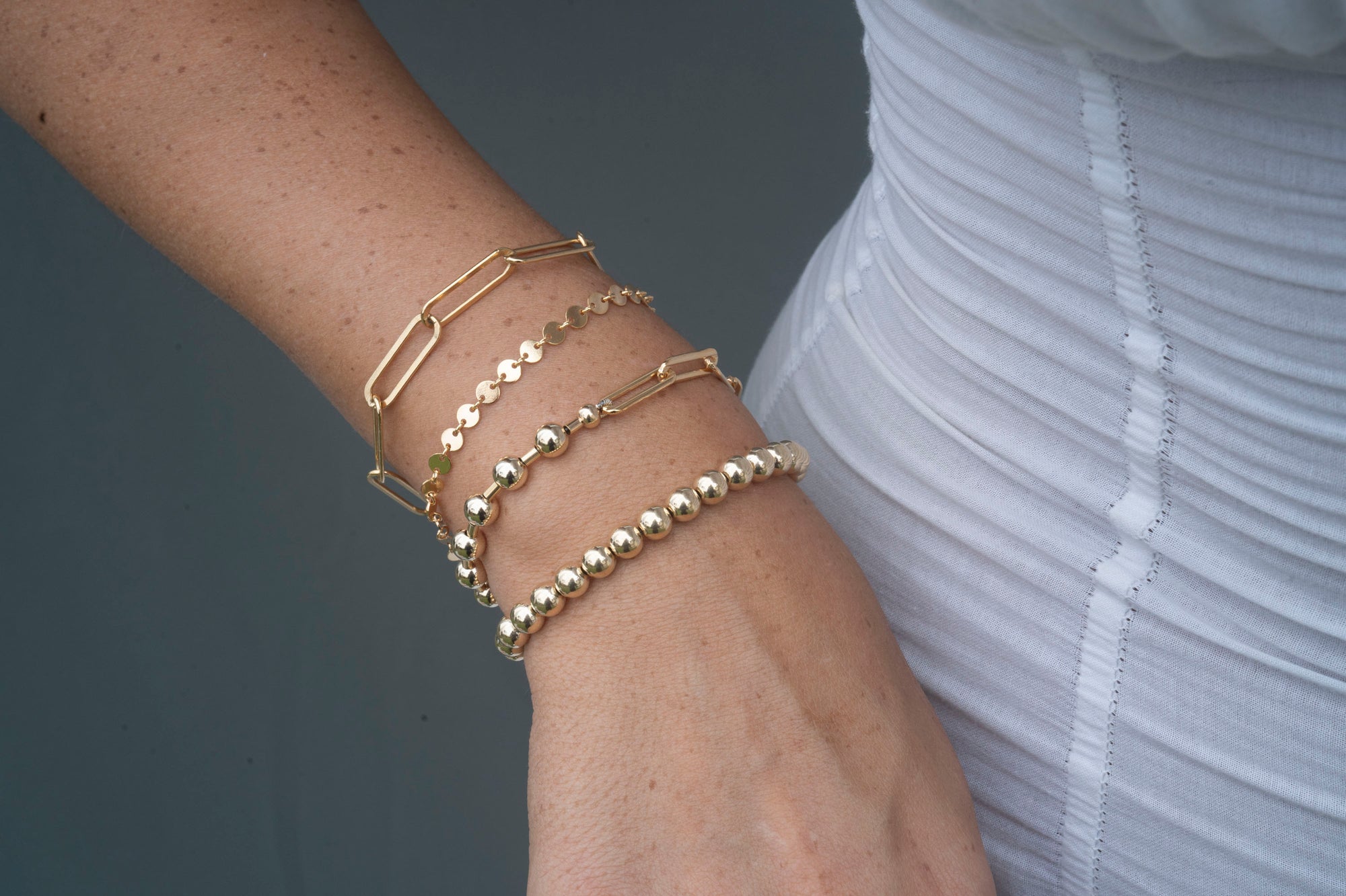 Gold Beaded Bracelet