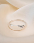 Silver Little Oval Signet Ring