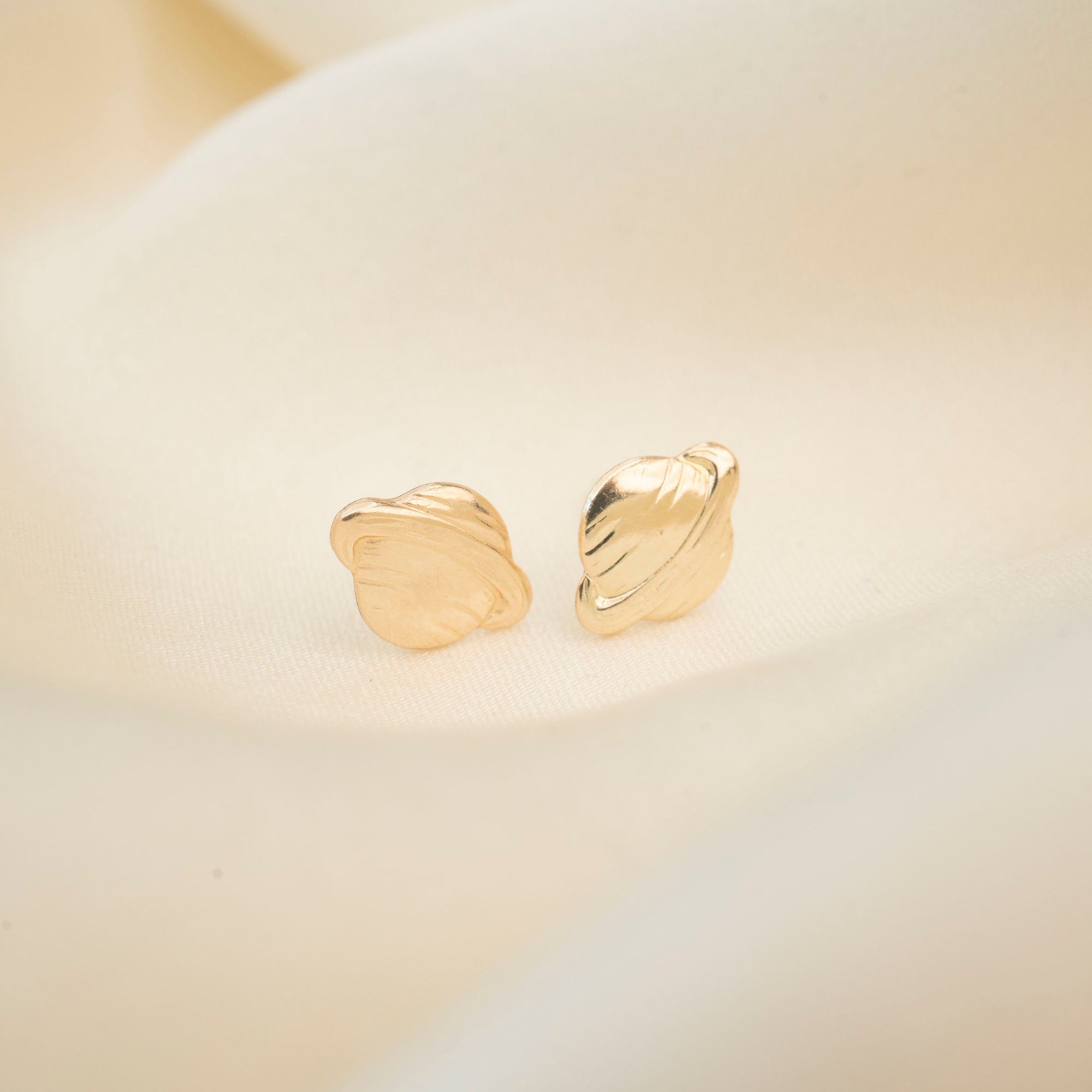 Gold Saturn Studs