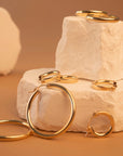 Gold 3mm Clasp Hoops