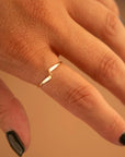 Gold Barrel Wave Ring