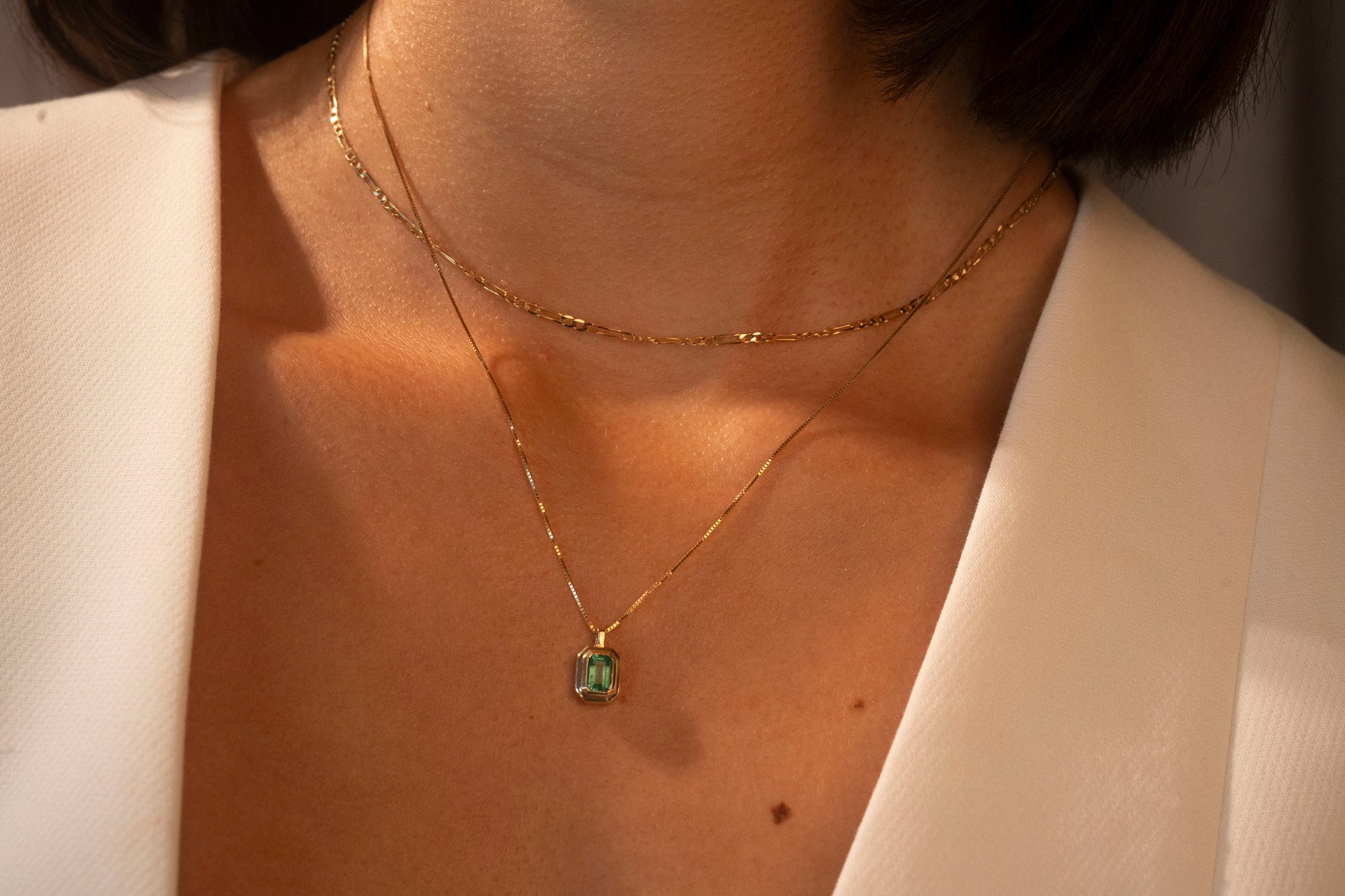 14k Thin Figaro Necklace