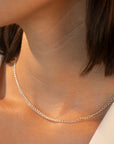 Silver Curb Link Necklace