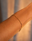 Gold Dapped Bar Bracelet