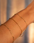 Gold Dapped Bar Bracelet