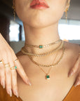 14k Emerald Neptune Necklace