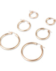 Gold 3mm Clasp Hoops