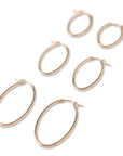 Gold Oval Hoops