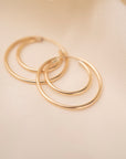 Gold Double Endless Hoops