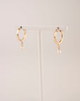 Gold Pearl Clasp Hoops