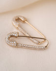 14k Diamond Safety Pin