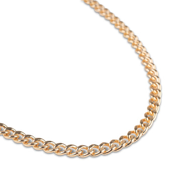 Gold Thick Curb Link Necklace