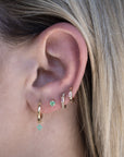 14k Flat Back Birthstone Studs