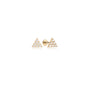 14k Diamond Triangle Flatback Studs