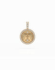 14k Diamond Halo Zodiac Necklace