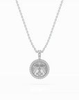 14k Diamond Halo Zodiac Necklace