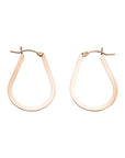 Gold Flat Tear Drop Hoops