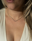 14k Graduated Tennis Necklace | 3.28 CTW