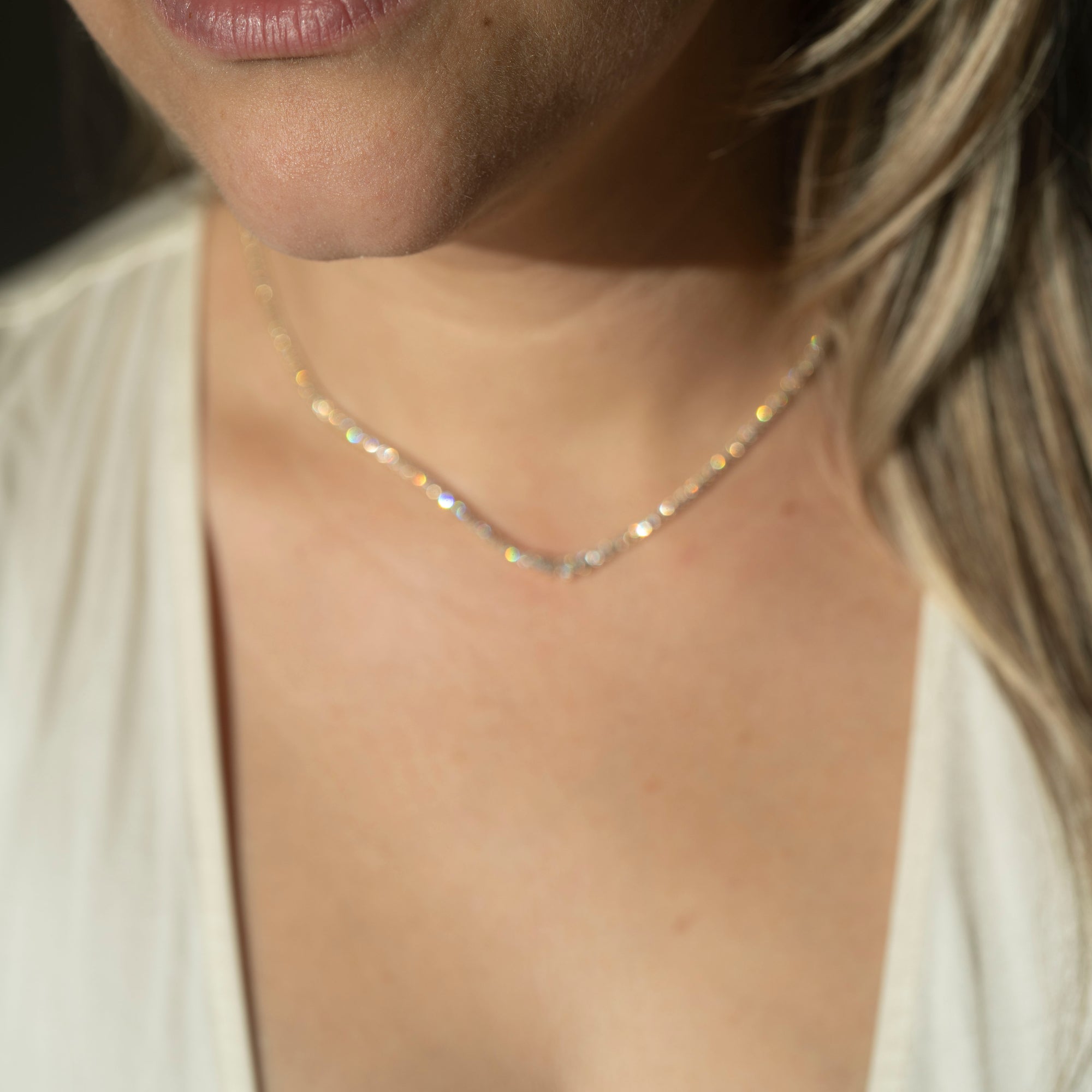 14k Graduated Tennis Necklace | 3.28 CTW