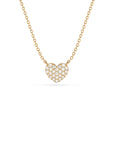 14k Diamond Puffy Heart Necklace | .15 carats