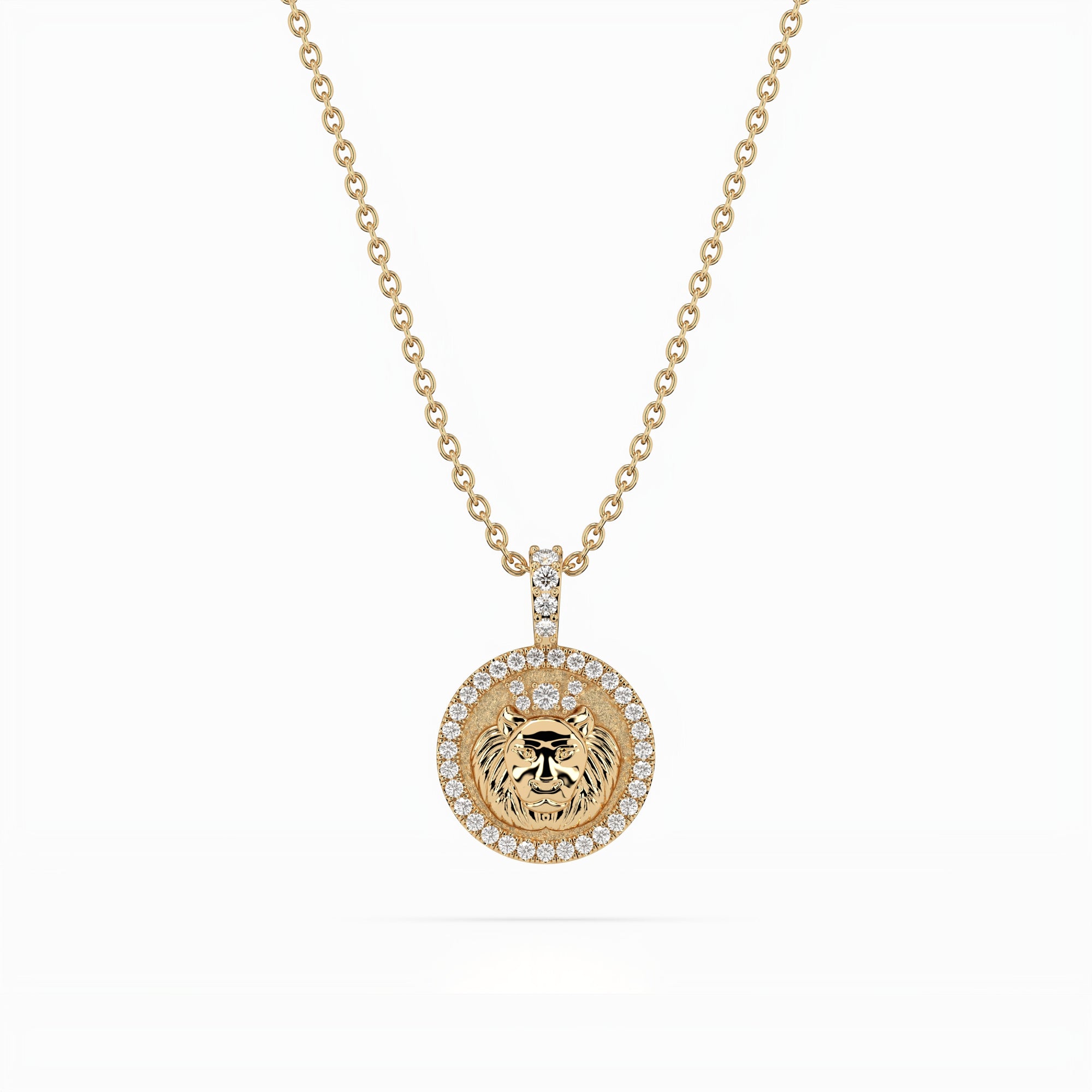 14k Diamond Halo Zodiac Necklace