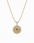 14k Diamond Halo Zodiac Necklace