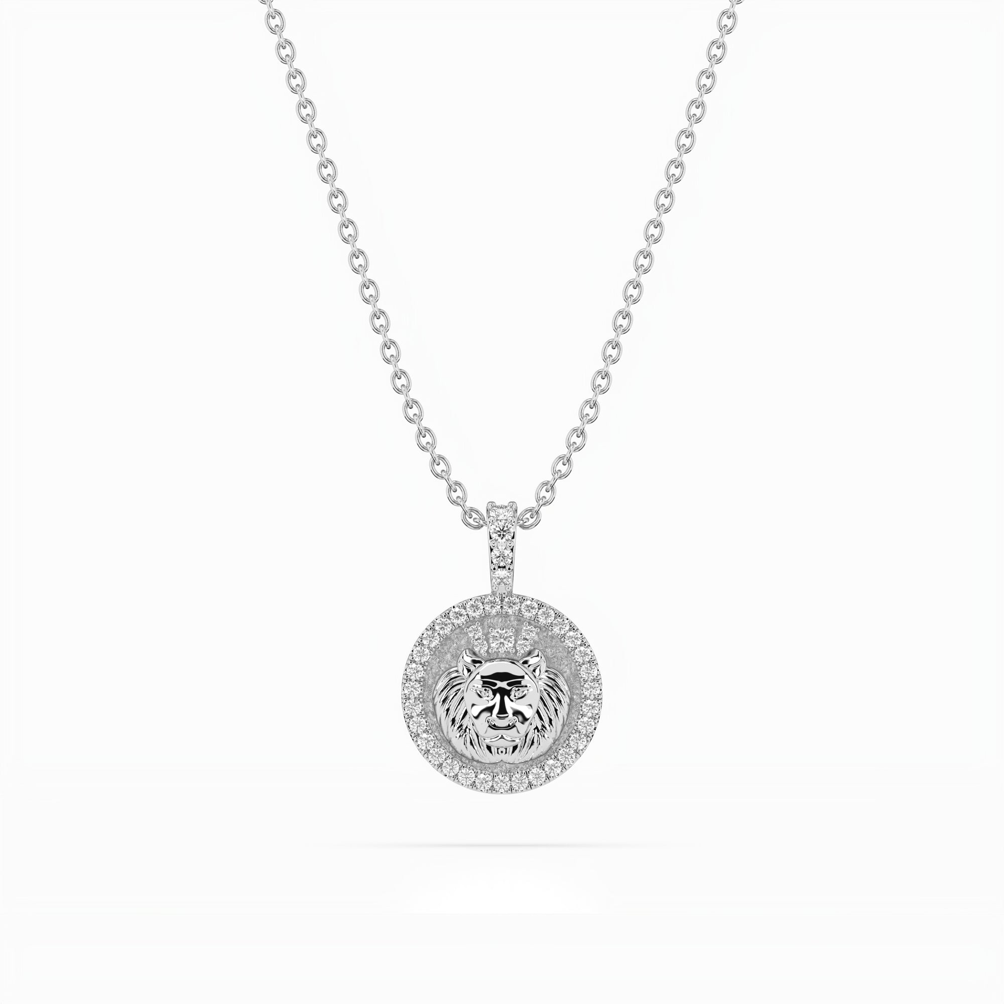 14k Diamond Halo Zodiac Necklace