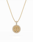 14k Diamond Halo Zodiac Necklace