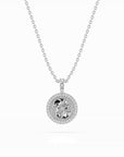 14k Diamond Halo Zodiac Necklace