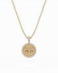 14k Diamond Halo Zodiac Necklace