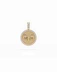 14k Diamond Halo Zodiac Necklace