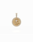 14k Diamond Halo Zodiac Necklace