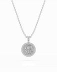 14k Diamond Halo Zodiac Necklace