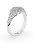 14k Diamond Pave Signet Ring