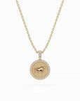 14k Diamond Halo Zodiac Necklace