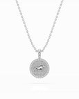 14k Diamond Halo Zodiac Necklace