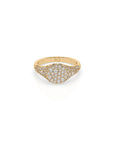 14k Diamond Pave Signet Ring