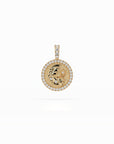 14k Diamond Halo Zodiac Necklace