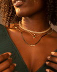 14k Herringbone Necklace