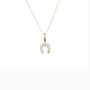 14k Diamond Horseshoe Necklace