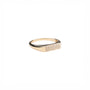 14k Rectangle Diamond Signet Ring