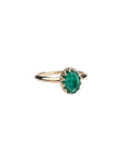 14k Emerald Crown Ring