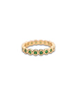 14k Emerald Eternity Band