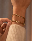 Gold Thick Figaro Bracelet