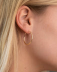 Gold Flat Hoops